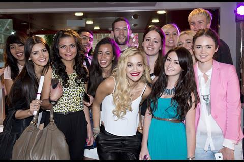 Rita Ora with Fashion Retail Academy students